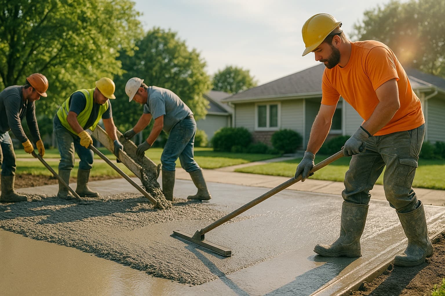 Yes Concrete crew working on a Calgary concrete project